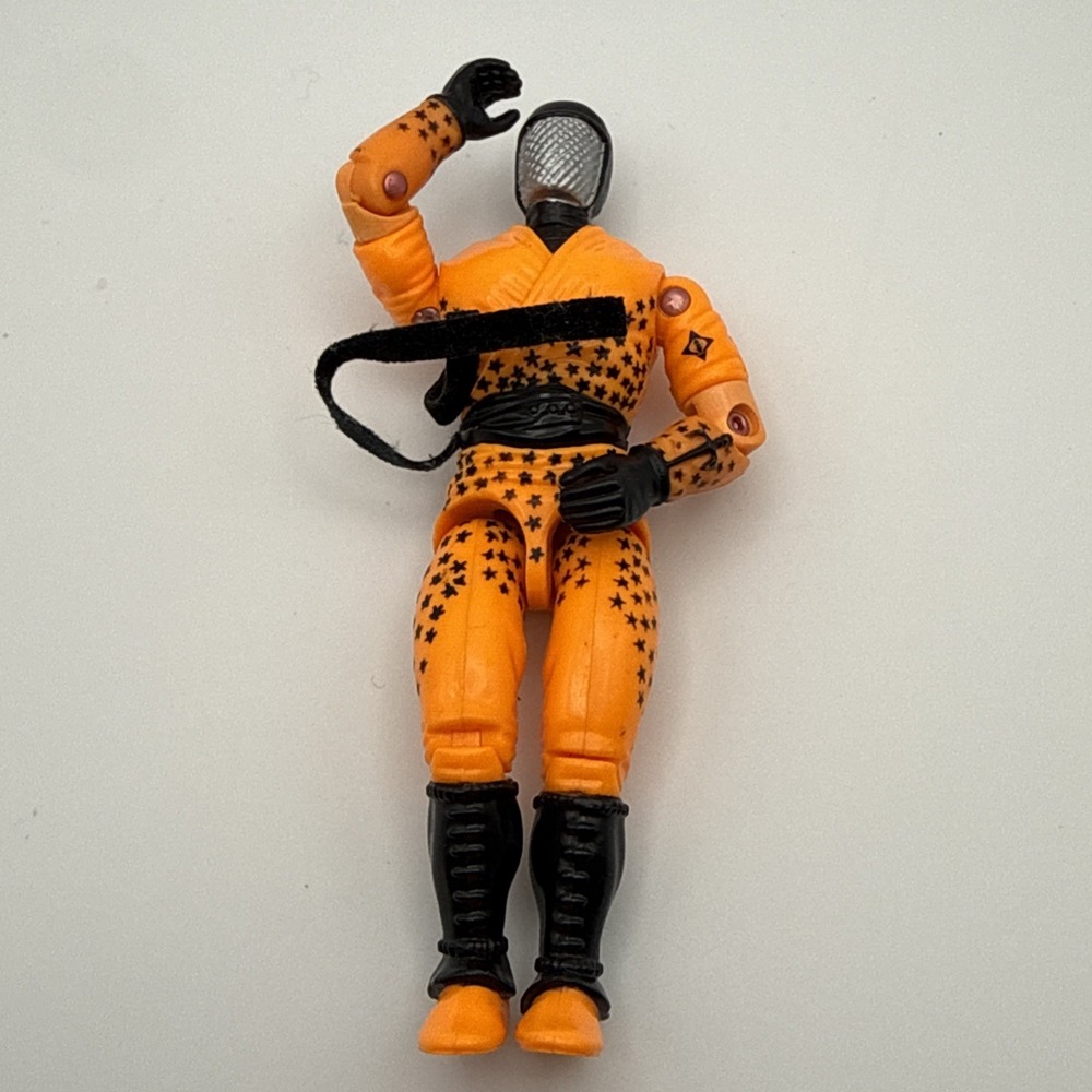 Action Force G.I. Joe Cobra Ninja Slice Figure 1991 Hasbro Orange‎ Arm Chops EUC